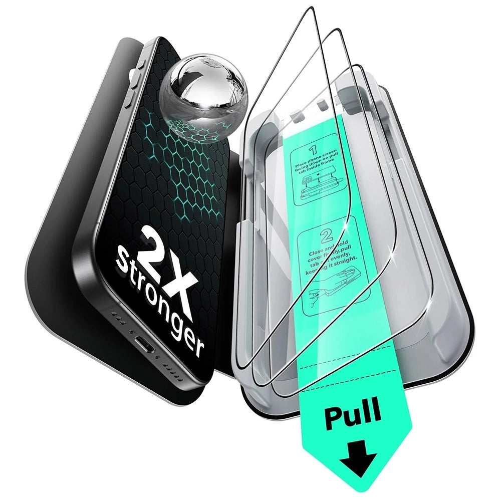 ESR UltraFit Screen Protector for Apple iPhone 17 Air, Tempered Glass, Full Glue, Set of 3 Pieces