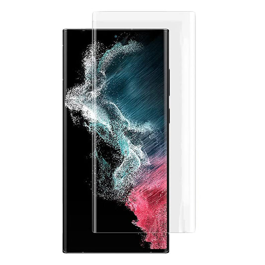 Lito Screen Protector Film for Samsung Galaxy S22 Ultra 5G S908, Tempered Glass, UV Glue, 3D