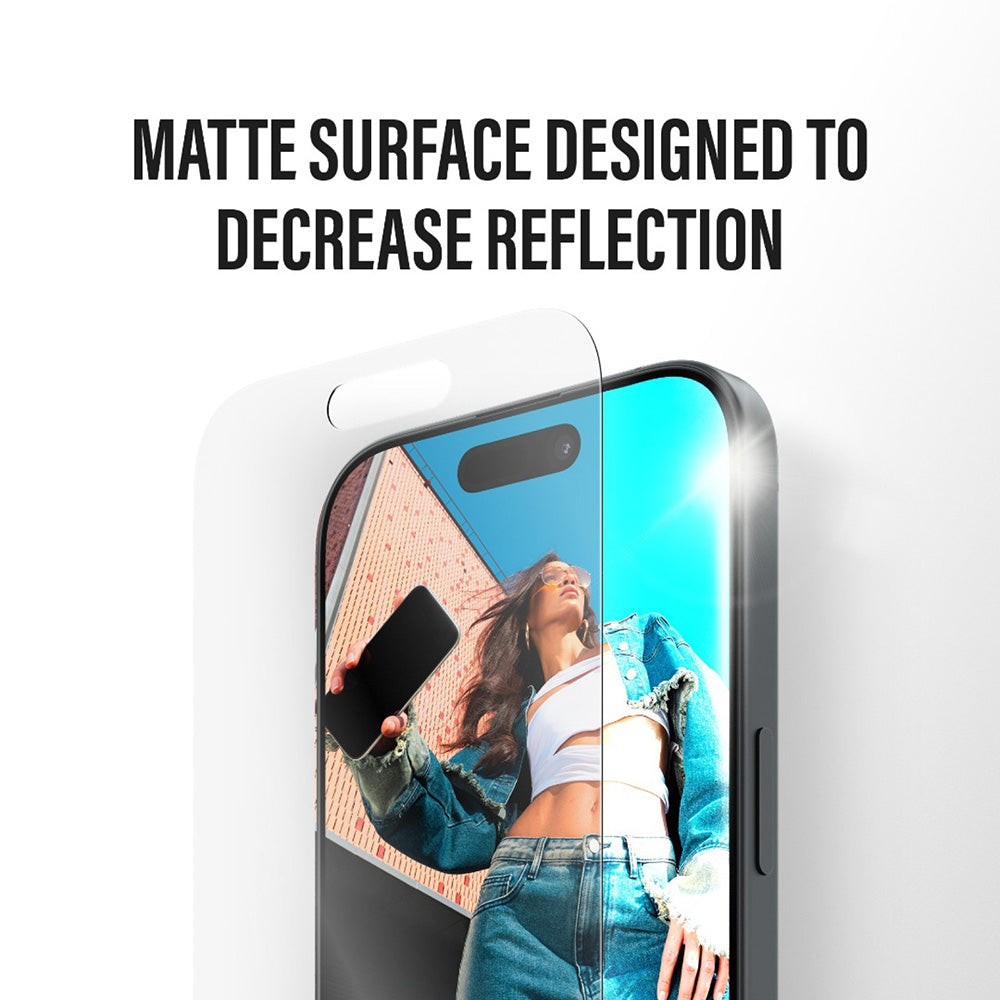 Matte PanzerGlass Armor EasyAligner Screen Protector for Apple iPhone 17 Pro Max, Tempered Glass, Full Glue