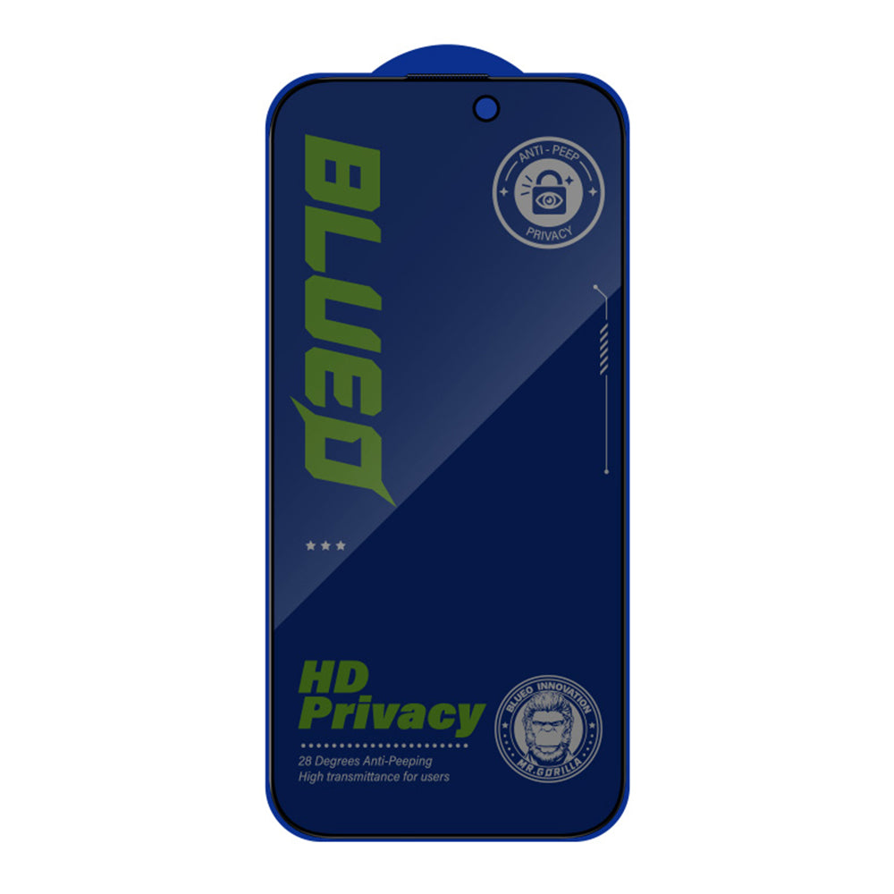 Blueo Anti-Peep Privacy Screen Protector for Apple iPhone 11 / XR, Tempered Glass, Full Glue