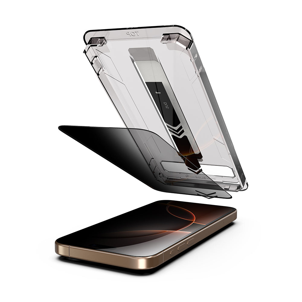 Privacy Screen Protector Techsuit TitanGlass for Apple iPhone 18 Pro Max, Tempered Glass, Full Glue, Set of 2 pieces