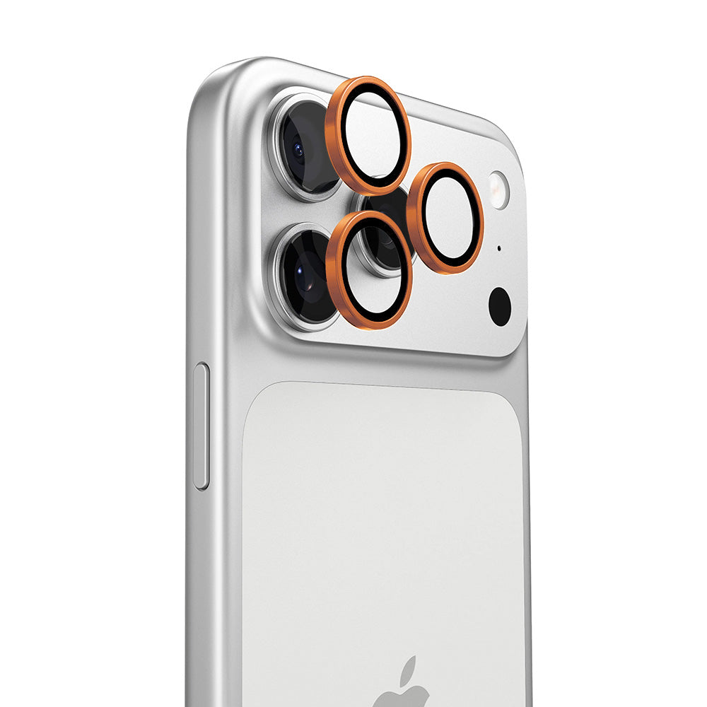 Torras Lensguard Rear Camera Protective Film for Apple iPhone 17 Pro Max / 17 Pro, Tempered Glass, Orange