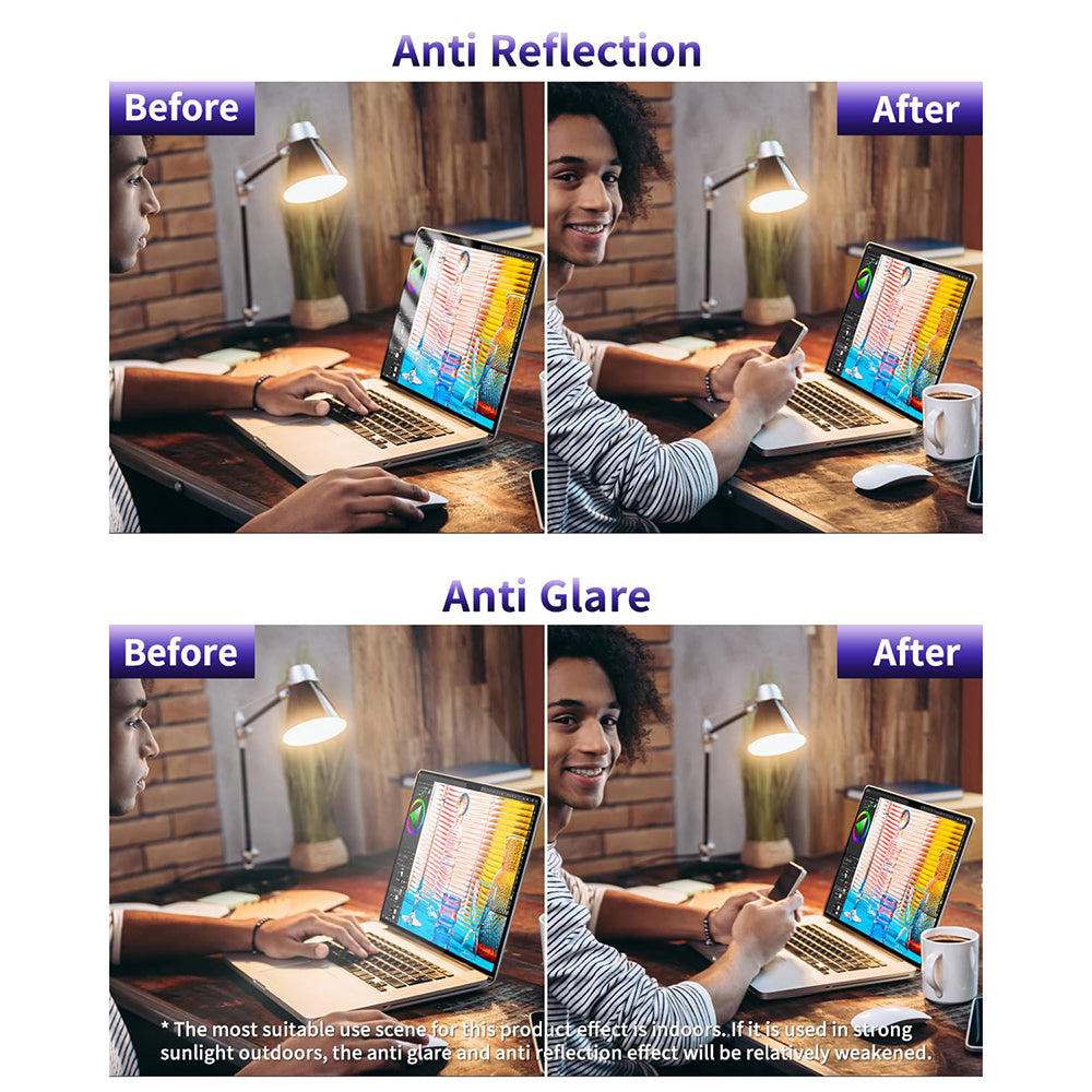 Techsuit VisionProX Anti Blue Light Screen Protector for Apple MacBook Air 13inch (2020) / (2018) / (2017), Plastic