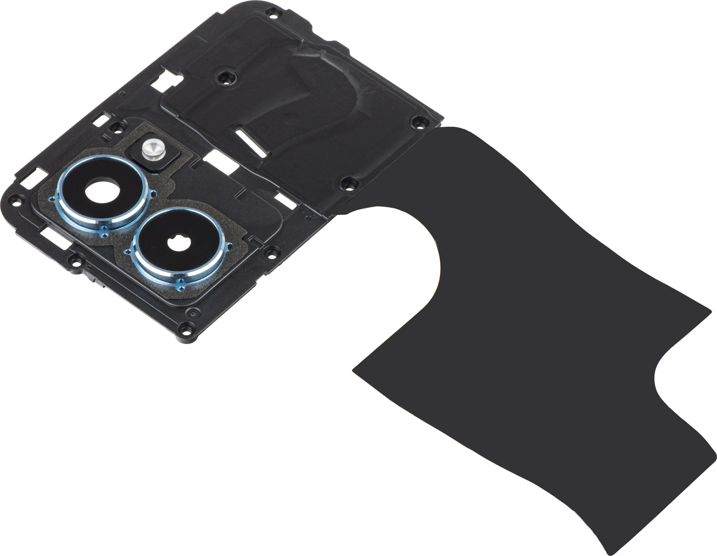 Rear Camera Glass - Flash - Inner Frame HMD Pulse Pro, with Frame, Silver, Service Pack 286954408