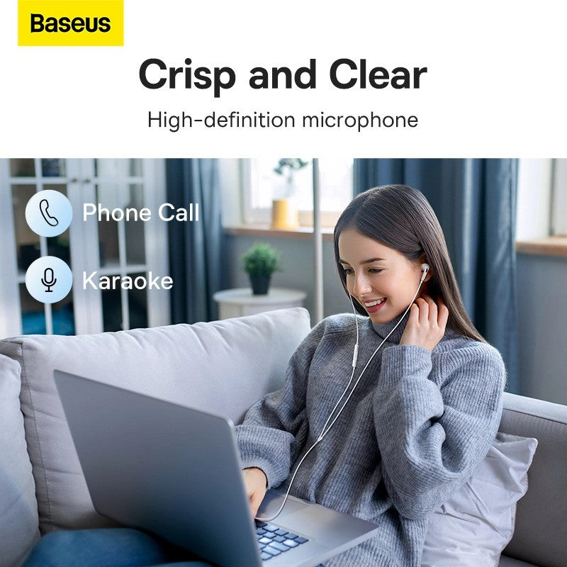 Handsfree 3.5mm Baseus Encok H18, White