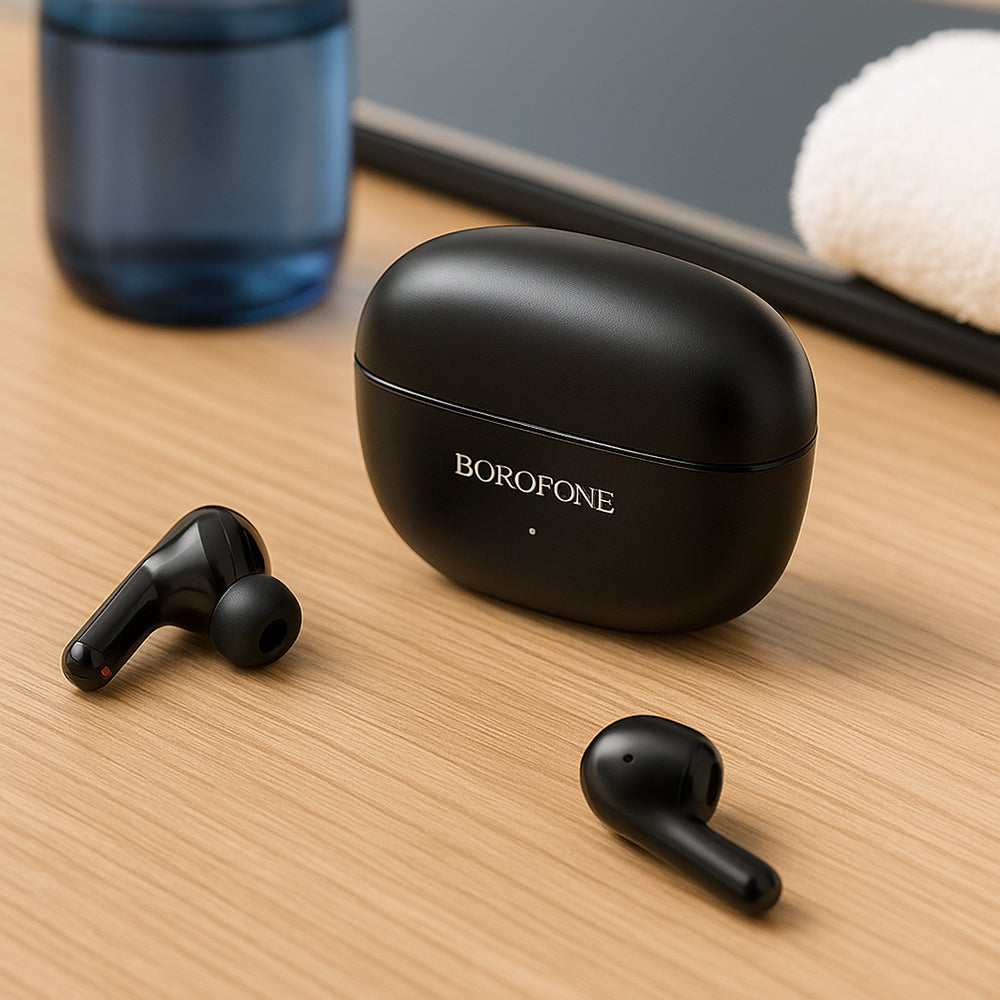 Handsfree Bluetooth Borofone FQ1 Shine, TWS, Black
