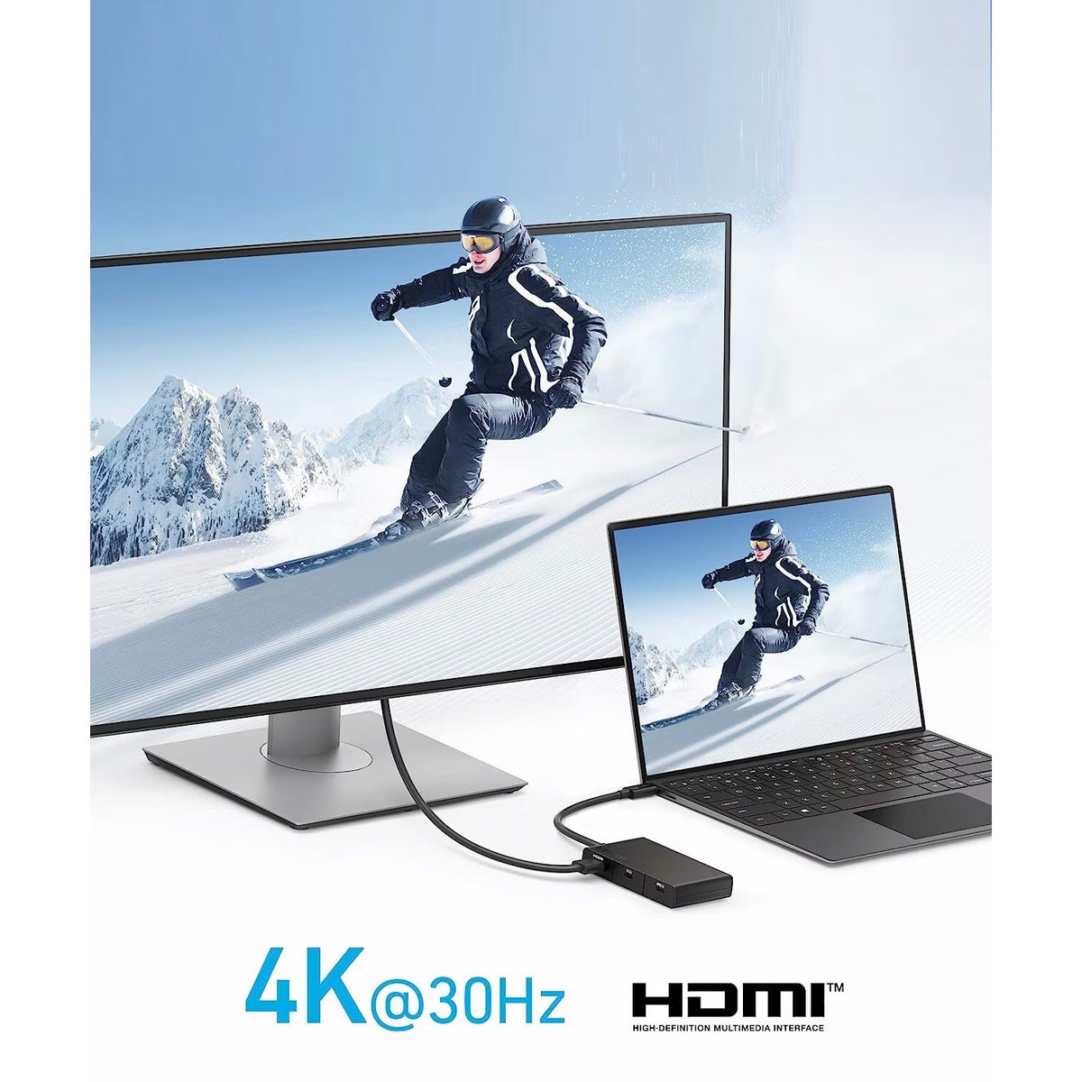 Anker 332 USB-C Hub, 2 x USB-A - 2 x USB-C - 1 x HDMI, Black A8356G11