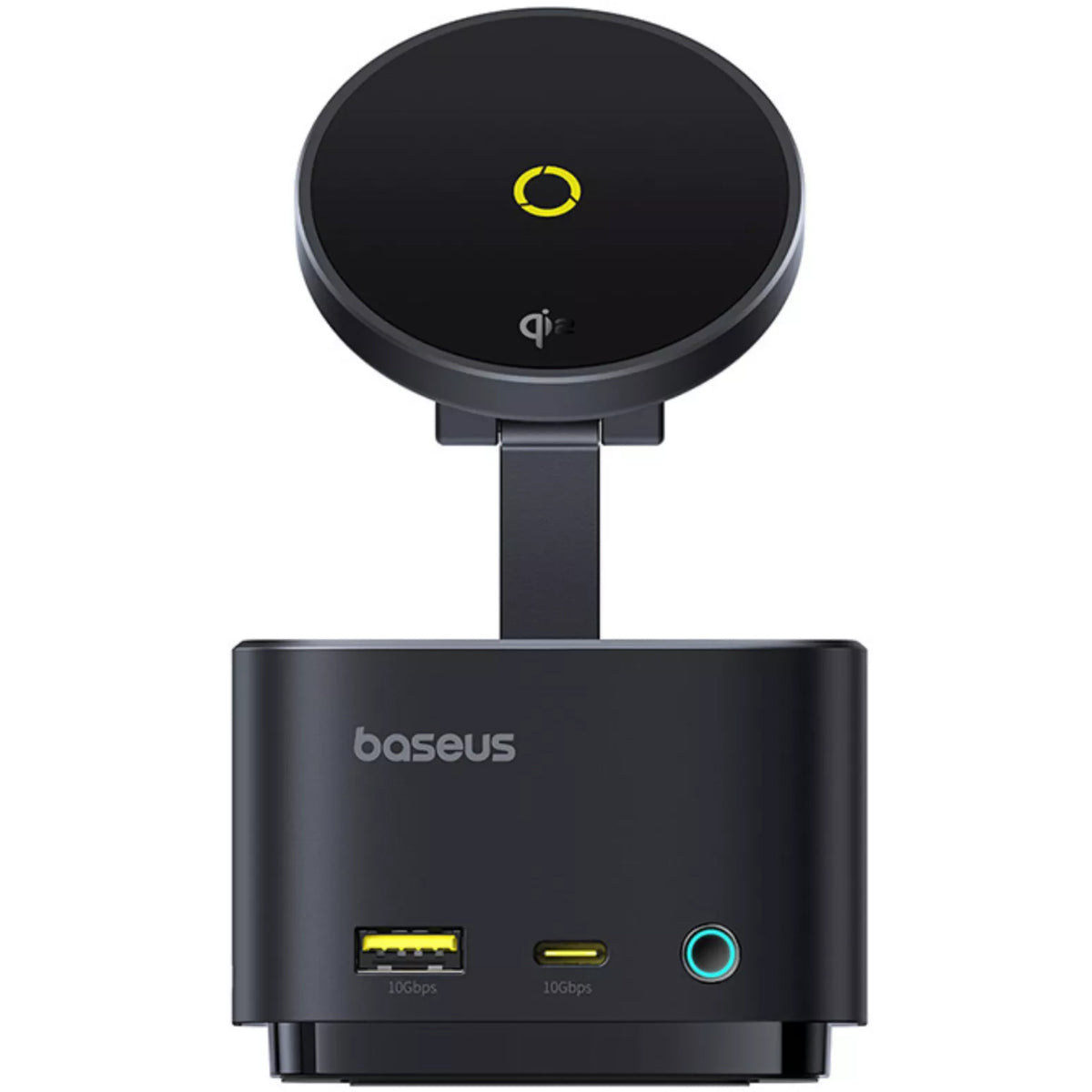 Baseus MagPro II 7in1 Multifunctional Hub, 1 x USB-A - 2 x USB-C - 1 x HDMI - 1 x QI - 1 x SD - 1 x microSD, Black B00072900121-00