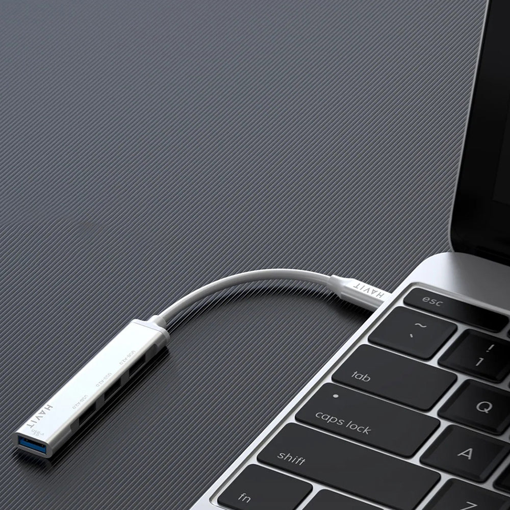 HAVIT HB41 USB-C Hub, 4in1, Silver