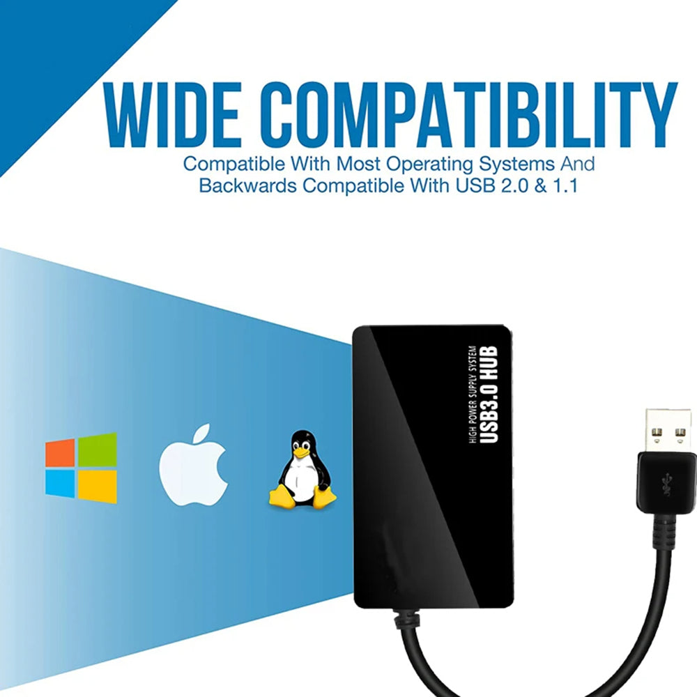 USB Hub Techsuit H15 QuantumNode, 4in1, Black