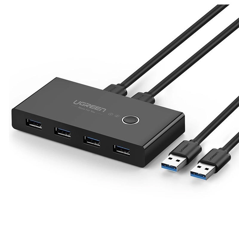 UGREEN US216 USB Switch (30768) Two Sharing Box, 4 x USB-A 3.0, Black