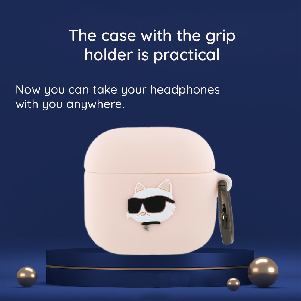 Karl Lagerfeld 3D Karl's Head Case for Apple AirPods 4, Black