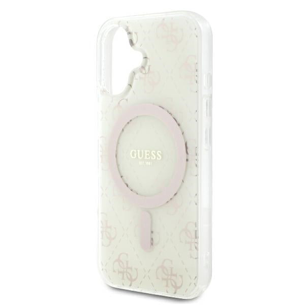 MagSafe Case for Apple iPhone 16, Guess, IML 4G Background, White