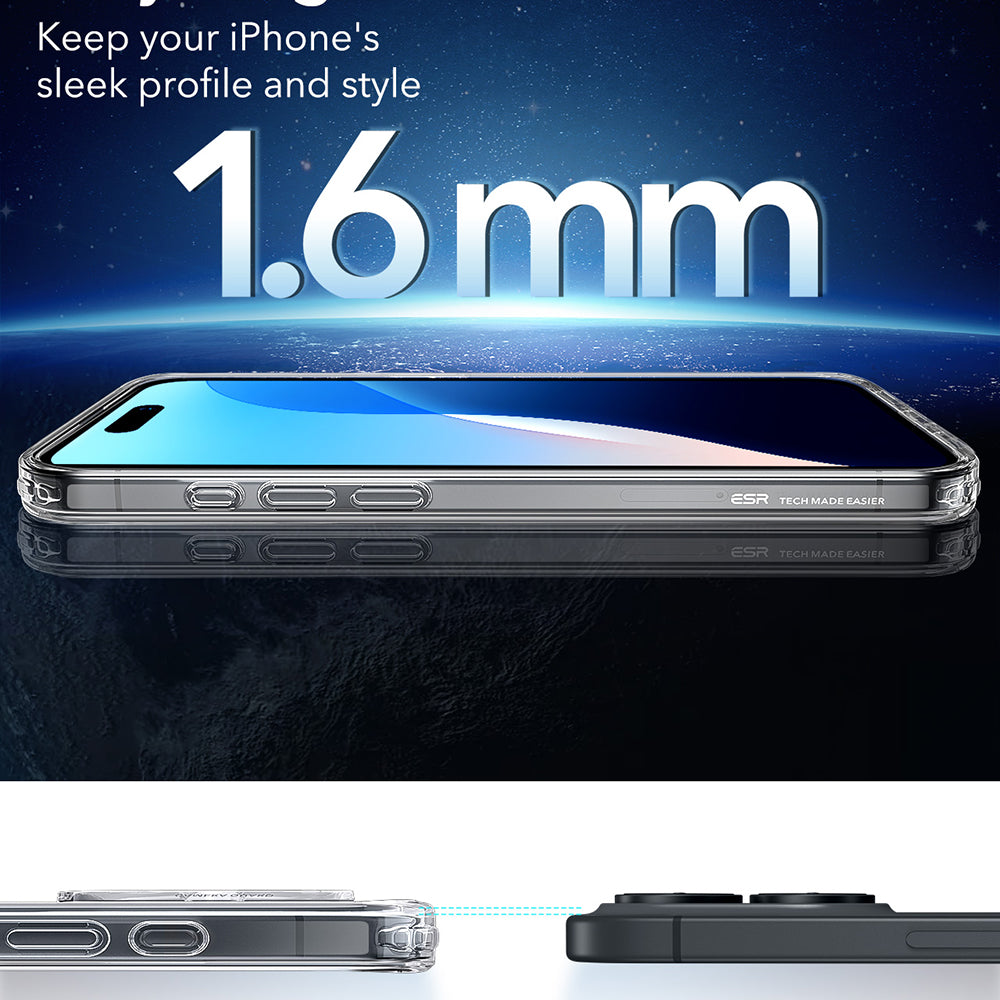 MagSafe Case for Apple iPhone 16 Plus, ESR, Classic Hybrid, Transparent