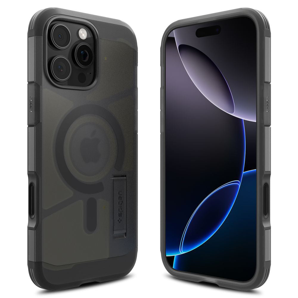 MagSafe Case for Apple iPhone 16 Pro, Spigen, Tough Armor, Satin Black ACS09072