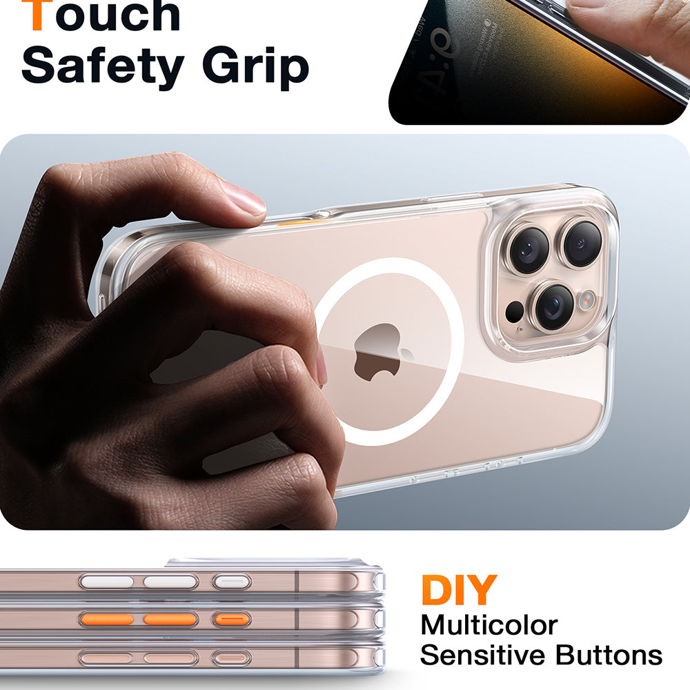 MagSafe Case for Apple iPhone 16 Pro, Torras, Diamond, Transparent