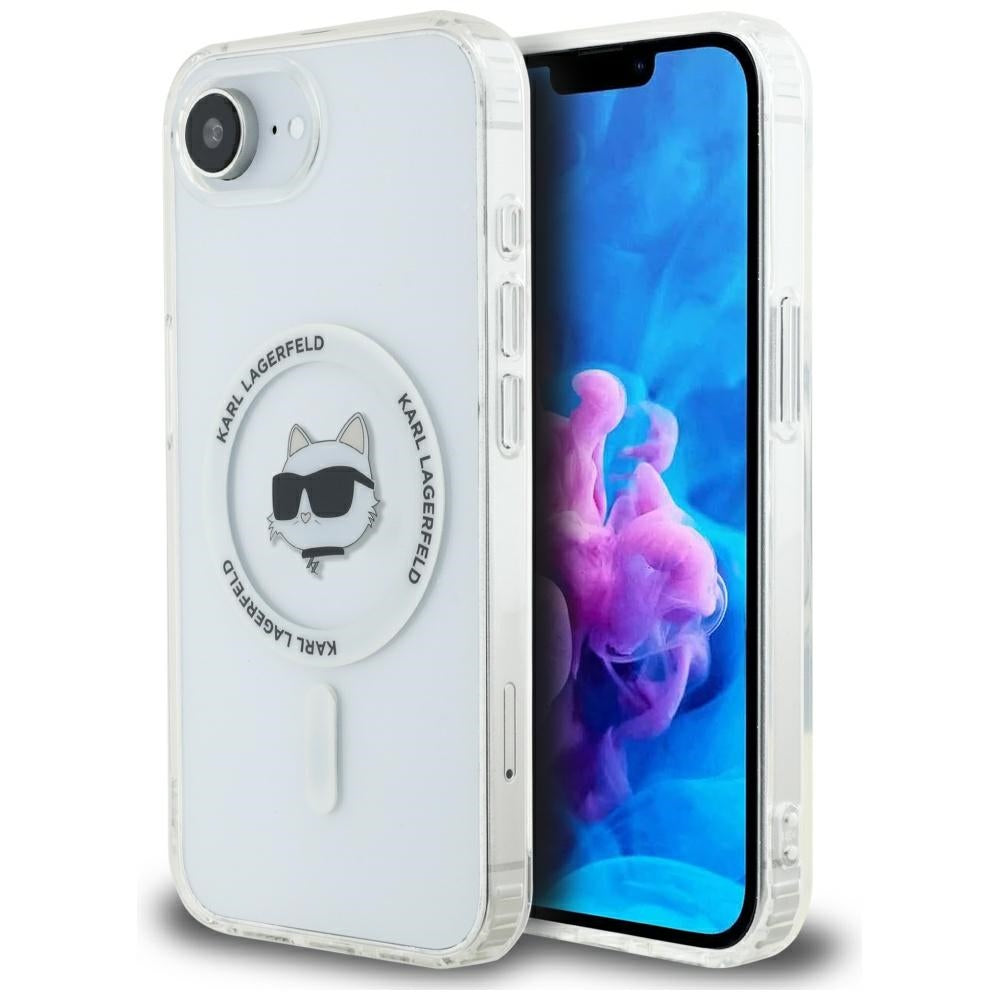 MagSafe Case for Apple iPhone 17e / 16e, Karl Lagerfeld, IML Choupette's Head, White