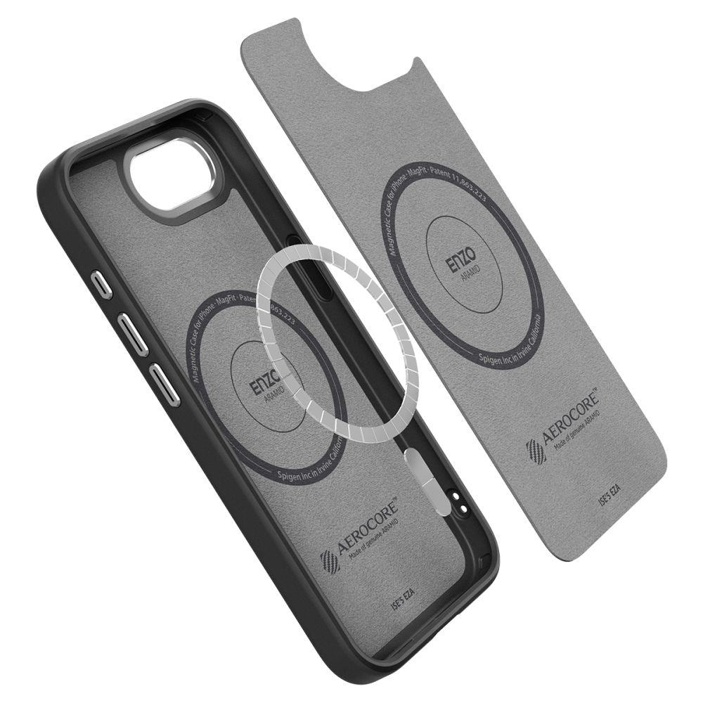 MagSafe Case for Apple iPhone 17e / 16e, Spigen, Enzo Aramid, Matte Black ACS09153