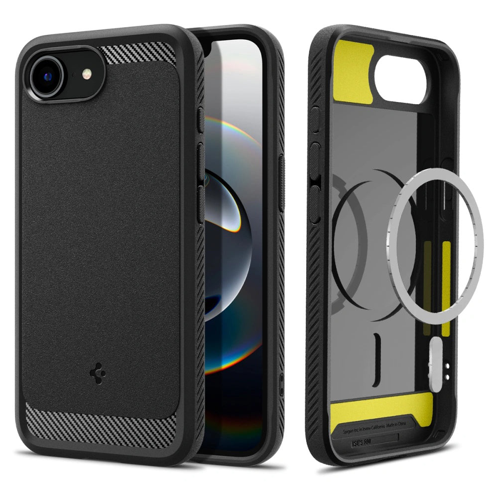 MagSafe Case for Apple iPhone 17e / 16e, Spigen, Rugged Armor, Matte Black ACS09152