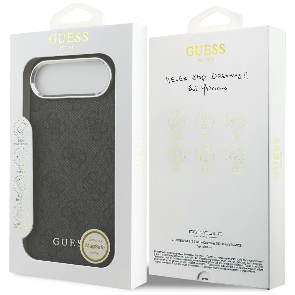 MagSafe Case for Apple iPhone 17 Air, Guess, 4G Classic Logo, Black
