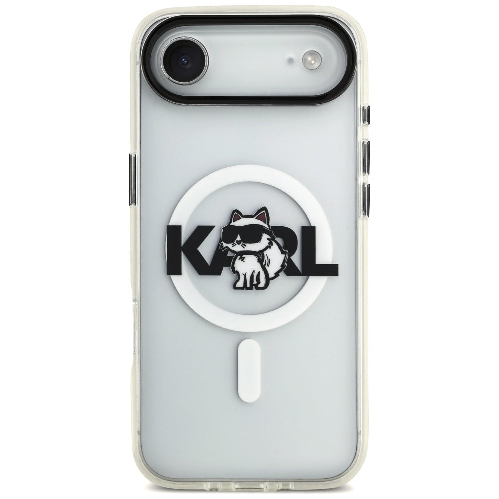 MagSafe Case for Apple iPhone 17 Air, Karl Lagerfeld, IML Sketch Logo Choupette, Transparent