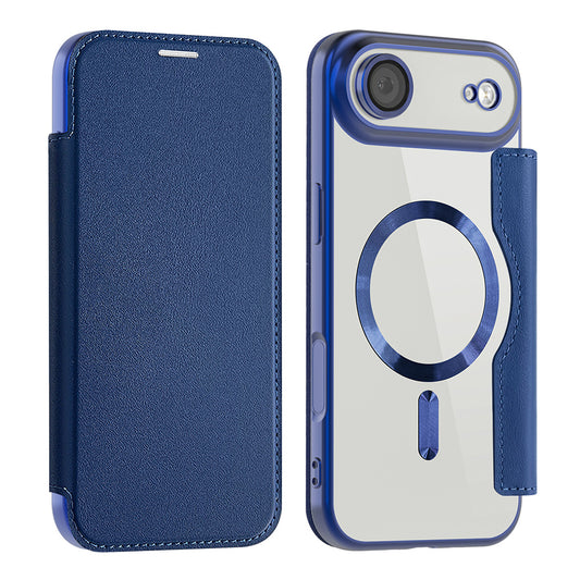 MagSafe Case for Apple iPhone 17 Air, Techsuit, SmartMag Book, Blue