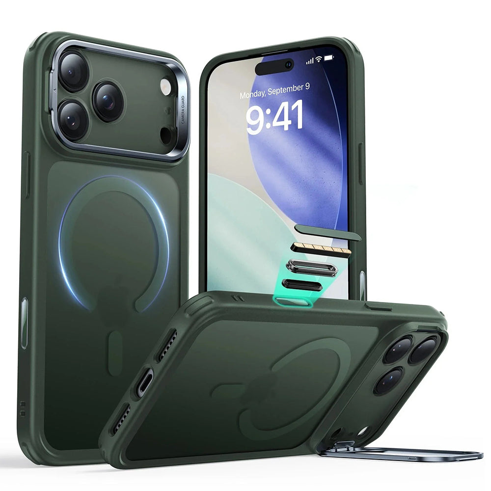 MagSafe Case for Apple iPhone 17, ESR, Classic Hybrid Kickstand, Satin Green