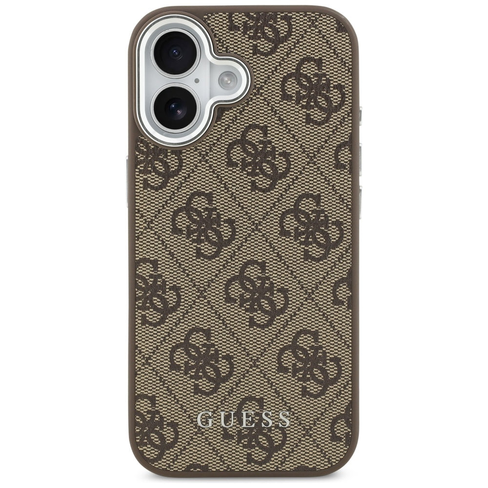 MagSafe Case for Apple iPhone 17, Guess, 4G Classic Logo, Brown