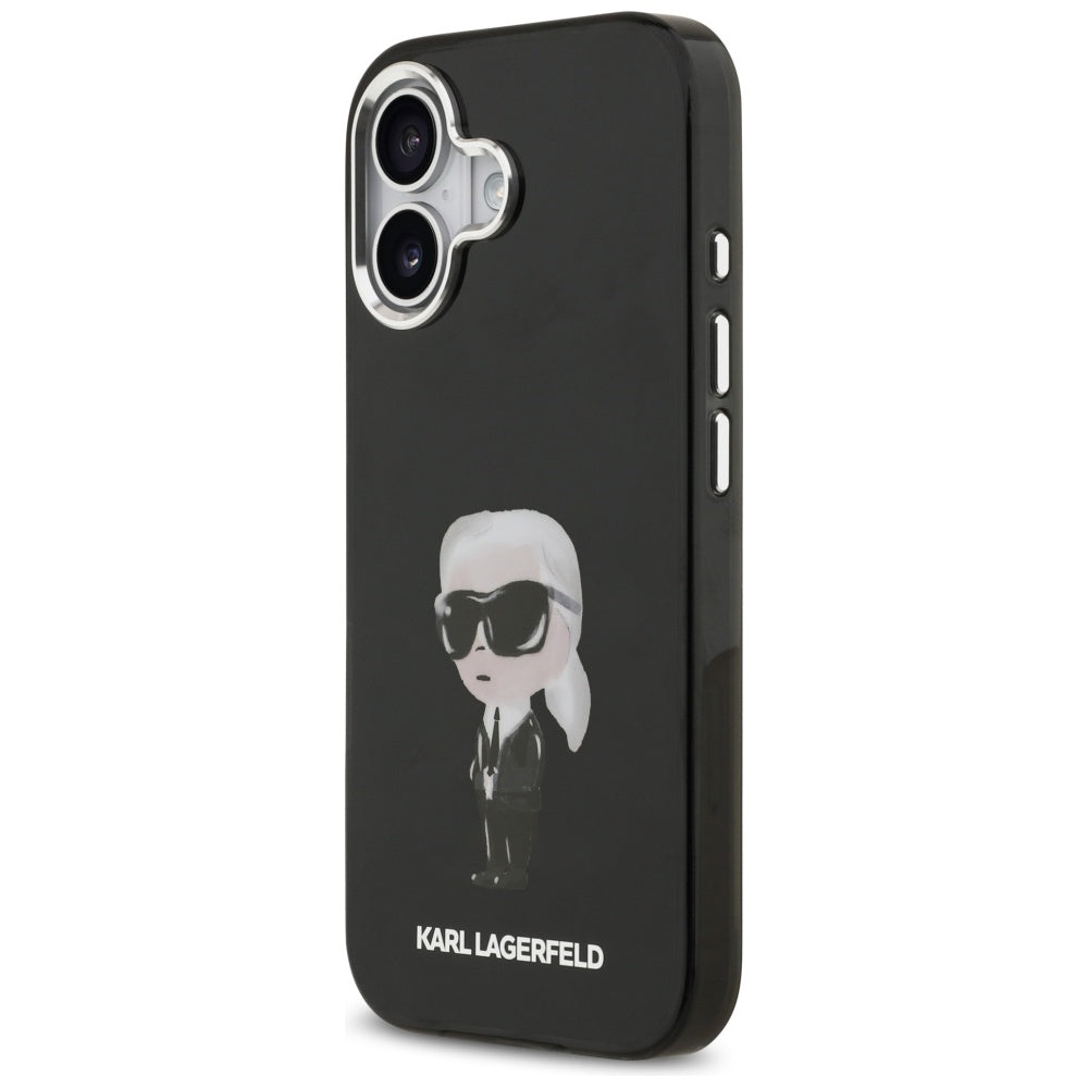 MagSafe Case for Apple iPhone 17, Karl Lagerfeld, IML Aquarelle Karl Ikonik, Black