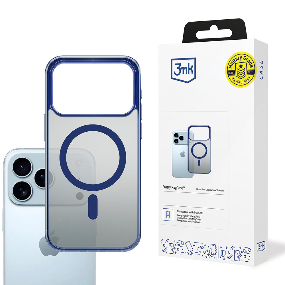 MagSafe Case for Apple iPhone 17 Pro, 3MK, Frosty MagCase, Blue