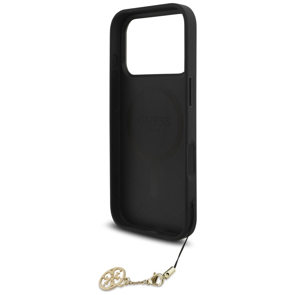 MagSafe Case for Apple iPhone 17 Pro, Guess, 4G Charm Cradle, Black