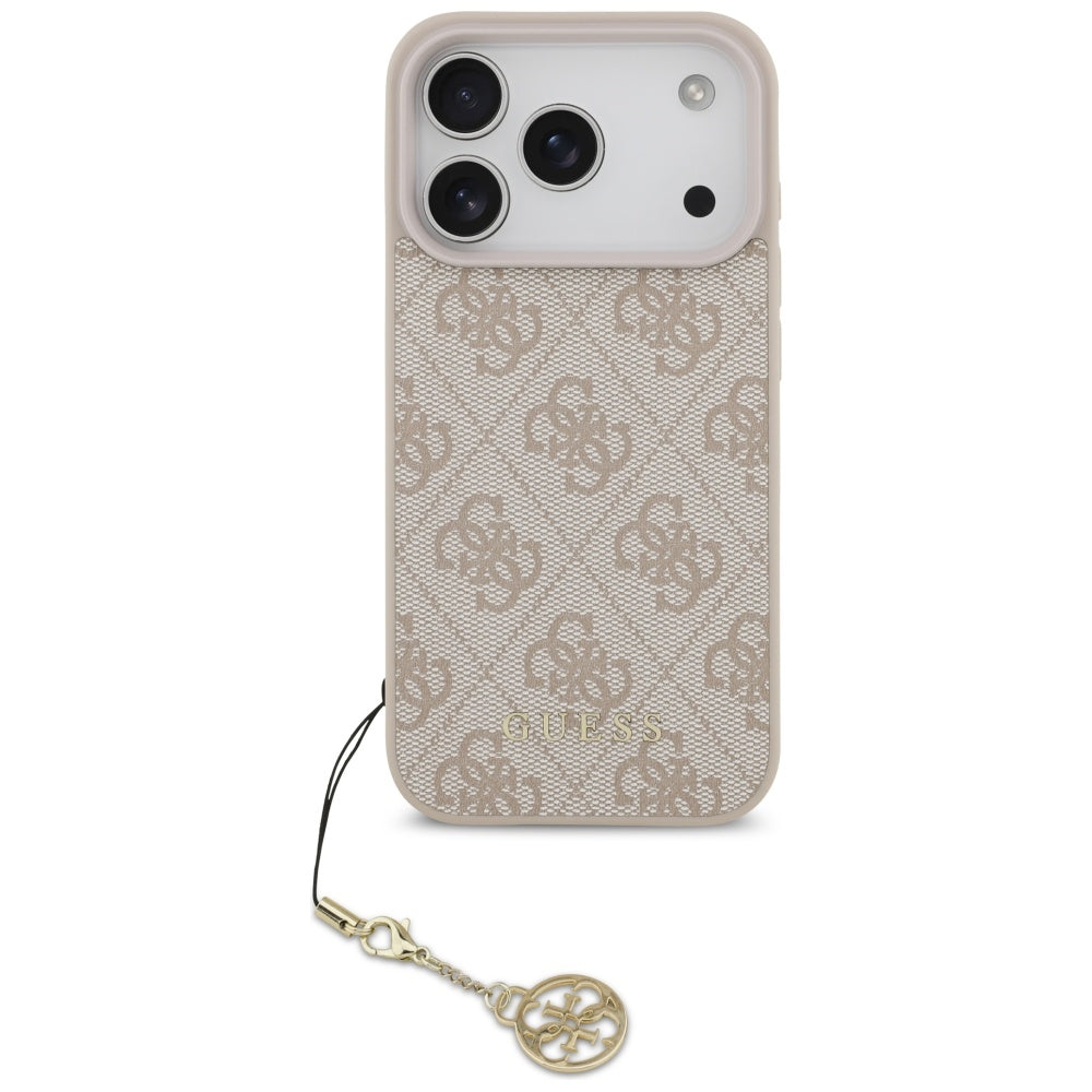 MagSafe Case for Apple iPhone 17 Pro, Guess, 4G Charm Cradle, Pink