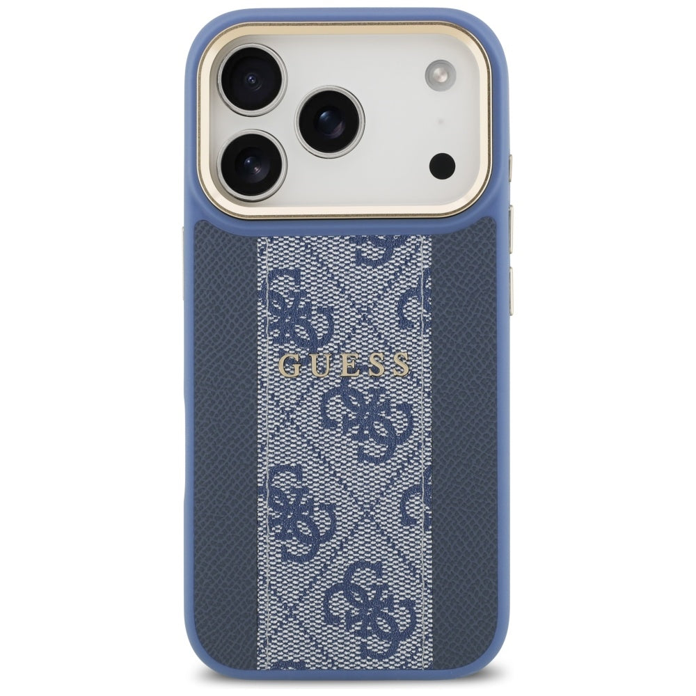 MagSafe Case for Apple iPhone 17 Pro, Guess, 4G Stripe, Blue