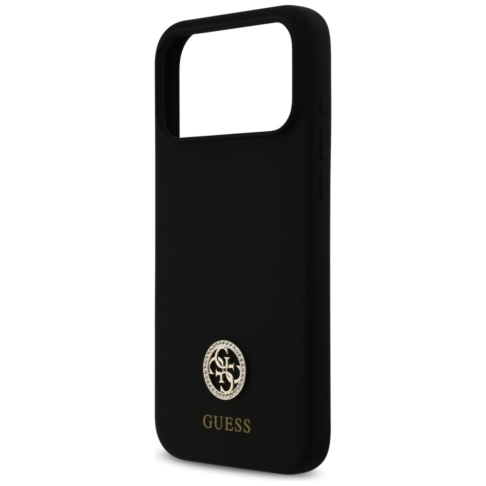 MagSafe Case for Apple iPhone 17 Pro Max, Guess, Strass 4G Logo, Black