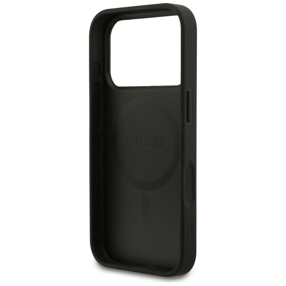 MagSafe Case for Apple iPhone 17 Pro Max, Guess, Saffiano Classic Logo, Black
