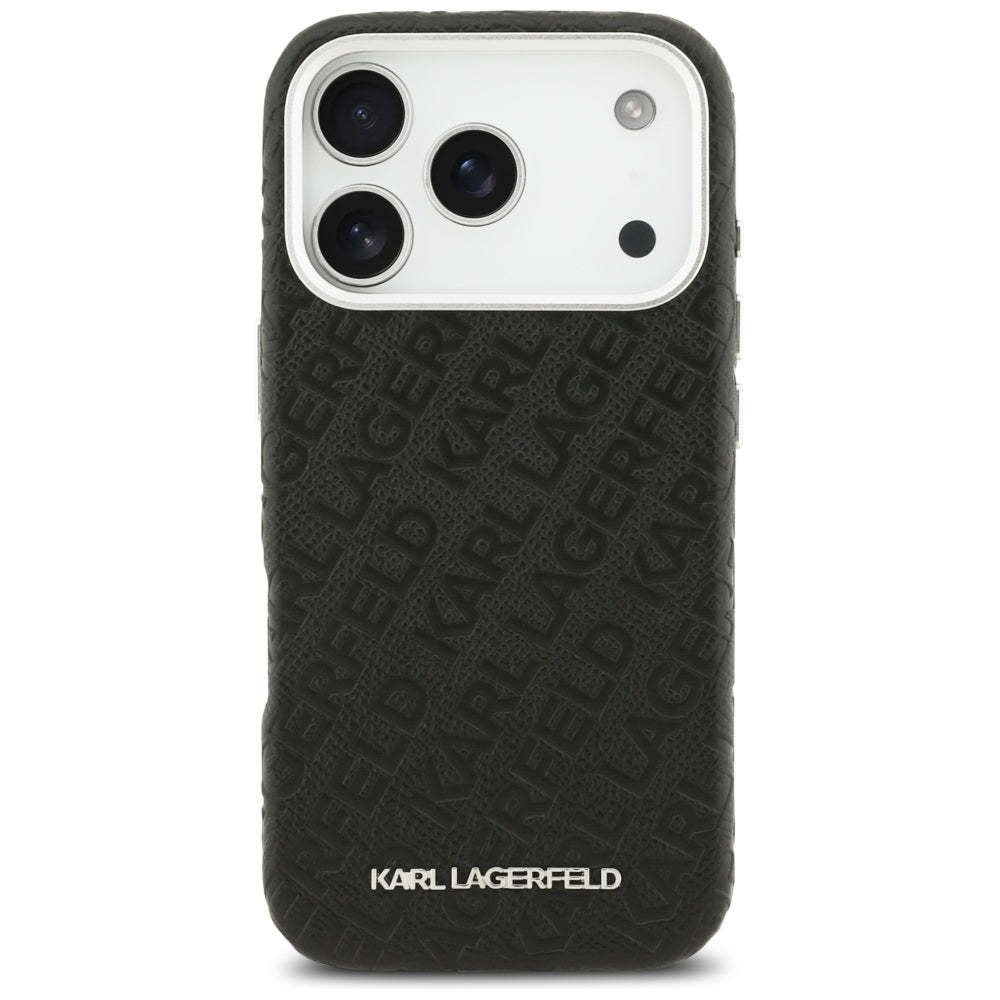 MagSafe Case for Apple iPhone 17 Pro Max, Karl Lagerfeld, FW Stamped Karl, Black