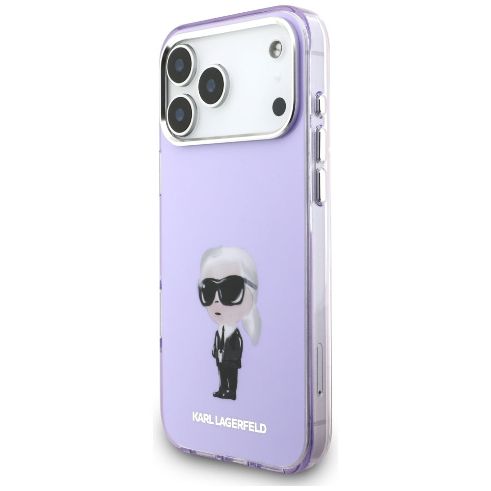 MagSafe Case for Apple iPhone 17 Pro Max, Karl Lagerfeld, IML Aquarelle Karl Logo, Purple