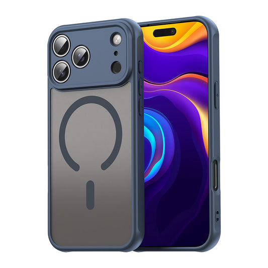 MagSafe Case for Apple iPhone 17 Pro Max, Techsuit, HaloFrost II, Navy Blue