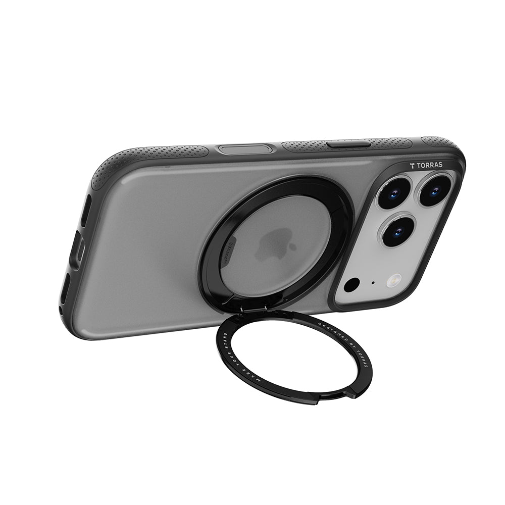 MagSafe Case for Apple iPhone 17 Pro Max, Torras, Ostand R Fitness, Black