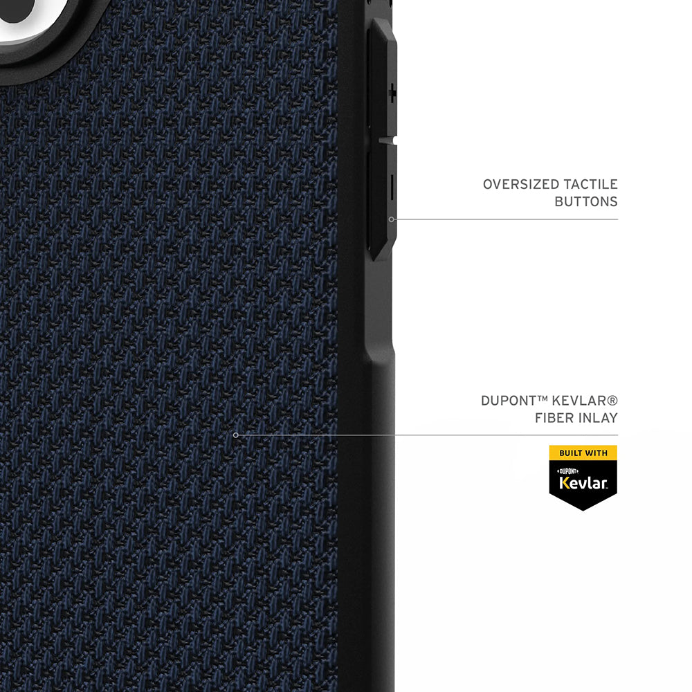 MagSafe Case for Apple iPhone 17 Pro Max, Urban Armor Gear, Metropolis LT Kevlar, Navy Blue