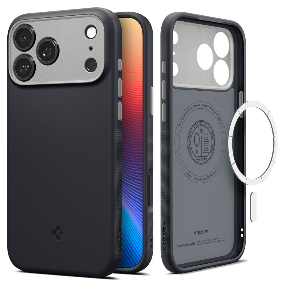 MagSafe Case for Apple iPhone 17 Pro, Spigen, Caseology Nano Pop, Black ACS10328