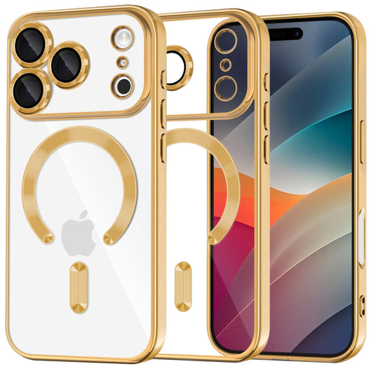 MagSafe Case for Apple iPhone 17 Pro, Techsuit, Luxury Crystal, Gold