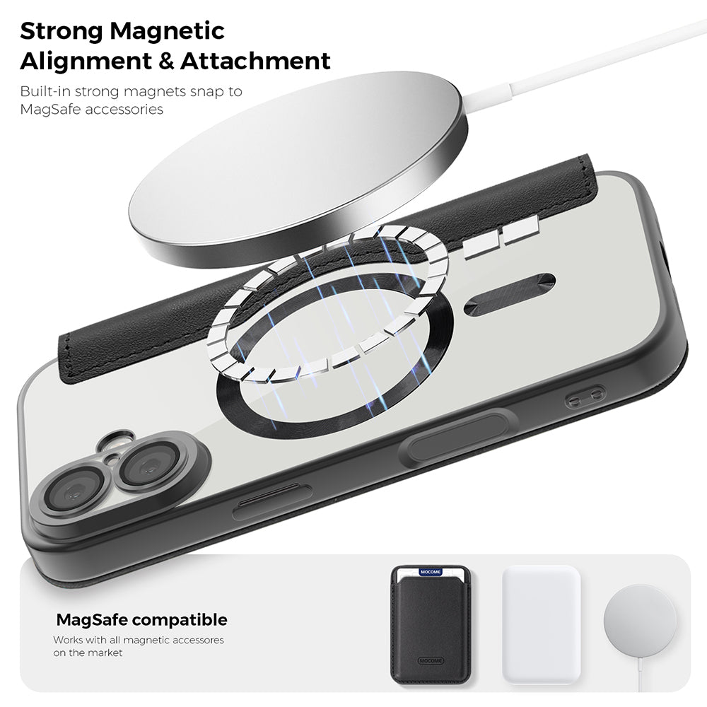 MagSafe Case for Apple iPhone 17 Pro, Techsuit, SmartMag Book, Blue