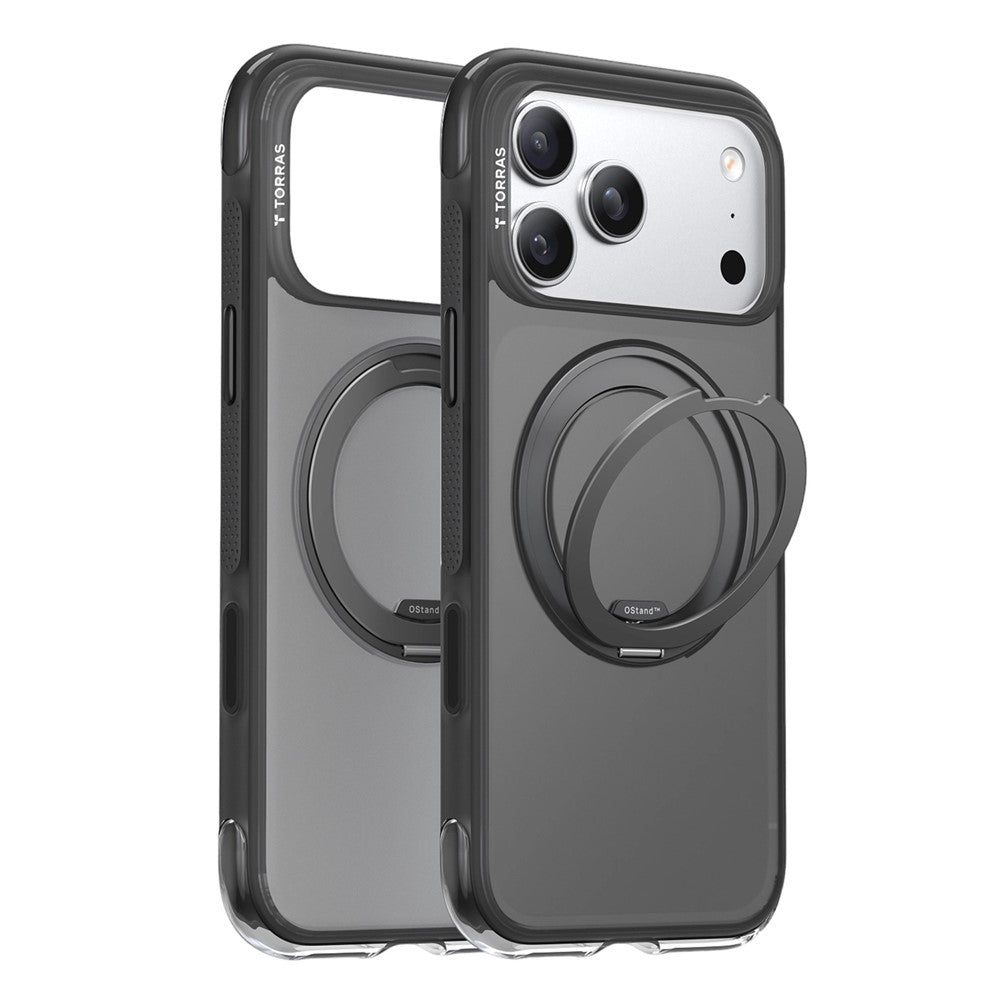 MagSafe Case for Apple iPhone 17 Pro, Torras, Ostand O3 Air, Black