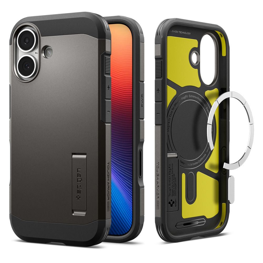 MagSafe Case for Apple iPhone 17, Spigen, Tough Armor T, Gray ACS10392