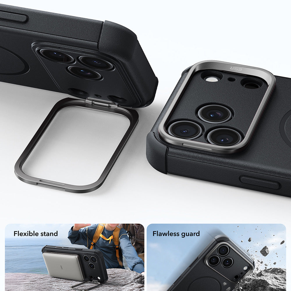 MagSafe Case for Apple iPhone 18 Pro / 17 Pro, ESR, Cyber Armor Kickstand, Black