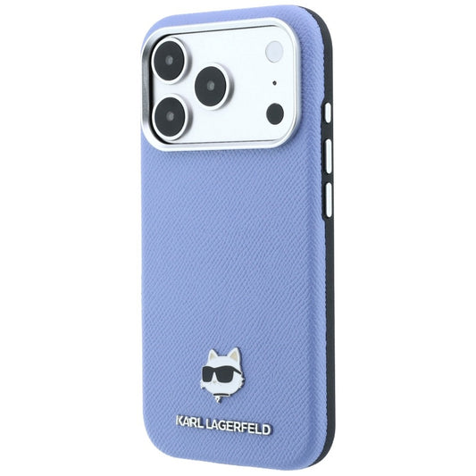 MagSafe Case for Apple iPhone 18 Pro / 17 Pro, Karl Lagerfeld, Grained Choupette Head, Blue