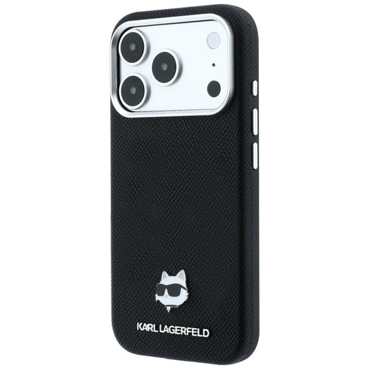 MagSafe Case for Apple iPhone 18 Pro / 17 Pro, Karl Lagerfeld, Grained Choupette Head, Black
