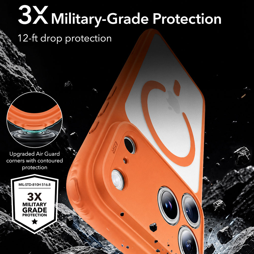 MagSafe Case for Apple iPhone 18 Pro Max / 17 Pro Max, ESR, Classic Hybrid, Satin Orange