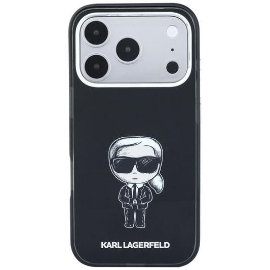 MagSafe Case for Apple iPhone 18 Pro Max / 17 Pro Max, Karl Lagerfeld, HC IML Ikonik Sketch Print, Black